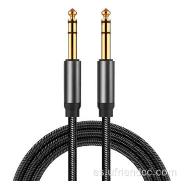Cable de audio de micrófono de auriculares de guitarra de 6.35 mm a 6.35 mm